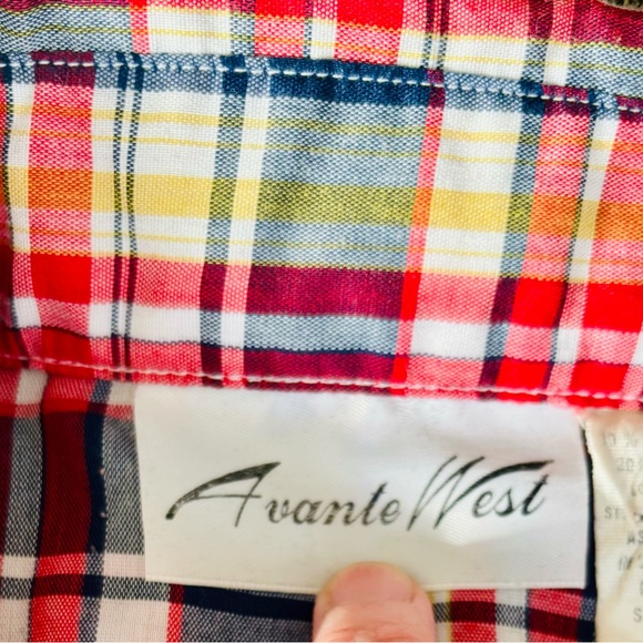 Vintage Plaid Country Western Button-down Collar Shirt XS Small - Picture 5 of 5